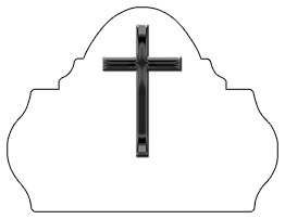 DARAY L 510 BK WT Black Single Cross White Background copy